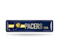 Rico Industries NBA Indiana Pacers - Cartel de Metal para decoración del hogar (4 x 15 Pulgadas), Ideal para el hogar, Oficina, Dormitorio y Cueva de Hombre, Hecho
