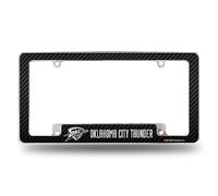 Rico Industries NBA Oklahoma City Thunder - Marco de matrícula de Fibra de Carbono Cromado de 12 x 6 Pulgadas para automóvil/camión/SUV