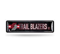 Rico Industries NBA Portland Trail Blazers - Cartel de metal para decoración del hogar (4 x 15 pulgadas), ideal para el hogar, oficina, dormitorio y cueva de hombre, hecho
