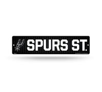 Rico Industries NBA San Antonio Spurs - Cartel de plástico para decoración de calle de 16 pulgadas
