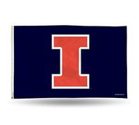 Rico Industries NCAA Banner Bandera 3 pies por 5 pies, FGB400102, Illinois Fighting Illini, 3x5 Foot