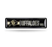 Rico Industries NCAA Colorado Buffaloes - Cartel de metal para decoración del hogar (4 x 15 pulgadas), ideal para el hogar, oficina, dormitorio y cueva de hombre, hecho