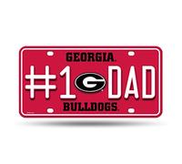 Rico Industries NCAA Georgia Bulldogs #1 Dad #1 - Etiqueta de Metal para Ventilador de 8.5 x 11 Pulgadas, Ideal para Camiones/Coches/SUV