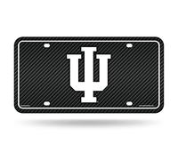Rico Industries NCAA Indiana Hoosiers - Etiqueta de Metal de Fibra de Carbono para automóvil, 8.5 x 11 Pulgadas, Ideal para Camiones/Autos/SUV