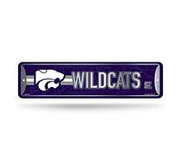 Rico Industries NCAA Kansas State Wildcats Home Décor Metal Street Sign (4" x 15") - Great for Home, Office, Bedroom, & Man Cave - Made