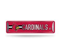 Rico Industries NCAA Louisville Cardinals - Letrero de metal para decoración del hogar (4 x 15 pulgadas), ideal para el hogar, la oficina, el dormitorio y la cueva de hombre