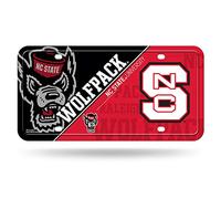 Rico Industries NCAA North Carolina State Wolfpack Metal License Plate Tag, 6 x 11.5-Inches