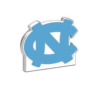 Rico Industries NCAA North Carolina Tar Heels - Arte de escritorio de 3 pulgadas con forma de acrílico estándar, pantalla acrílica independiente de alta calidad, decoración de escritorio de corte de