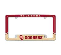 Rico Industries NCAA Oklahoma Sooners - Marco de matrícula Cromado de Dos Tonos de 12 x 6 Pulgadas para automóvil/camión/SUV