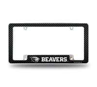 Rico Industries NCAA Oregon State Beavers - Marco de matrícula de Fibra de Carbono Cromado de 12 x 6 Pulgadas para automóvil/camión/SUV