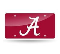 Rico Industries NCAA - Placa de matrícula con Corte láser, Unisex Adulto, LZC150102, Alabama Crimson Tide, 12" x 6"