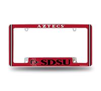 Rico Industries NCAA San Diego State Aztecs Alternate - Marco de matrícula Cromado de 12 x 6 Pulgadas para automóvil/camión/SUV
