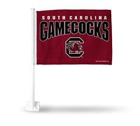 Rico Industries NCAA South Carolina Fighting Gamecocks Bandera de coche, color rojo, blanco, 49,5 x 17,78 cm