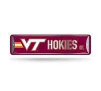 Rico Industries NCAA Virginia Tech Hokies - Letrero de metal para decoración del hogar (4 x 15 pulgadas), ideal para el hogar, la oficina, el dormitorio y la cueva de hombre. Hecho