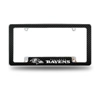 Rico Industries NFL Baltimore Ravens - Marco de matrícula Cromado Negro de 12 x 6 Pulgadas para automóvil/camión/SUV