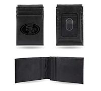 Rico Industries NFL Cartera de Bolsillo Frontal grabada con láser, Color Negro, LEFPW1901BK, Negro, 3.5 x 5-Inches