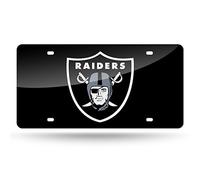 Rico Industries NFL - Etiqueta automática Cortada con láser, Unisex Adulto, LZC1701, Oakland Raiders, Talla única
