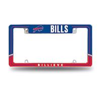 Rico Industries NFL Football Buffalo Bills Two-Tone 12" x 6" Chrome All Over Automotive License Plate Frame for Car/Truck/SUV