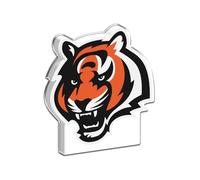 Rico Industries NFL Football Cincinnati Bengals - Arte de escritorio de acrílico estándar de 3 pulgadas, pantalla acrílica independiente de alta calidad, decoración de escritorio de corte de precisión