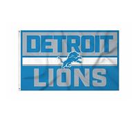 Rico Industries NFL Football Detroit Lions Bold - Bandera de una cara de 3 x 5 pies, para interiores o exteriores, decoración del hogar