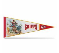 Rico Industries NFL Football Kansas City Chiefs The Fanby Gary Patterson Banderín de decoración de pared de fieltro de 12 x 30 ideal para el hoga