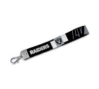 Rico Industries NFL Football Las Vegas Raiders - Llavero con correa de muñeca, bonito soporte para llavero para mujeres y hombres, llaves de coche, tarjetas de identificación, cartera, teléfono,
