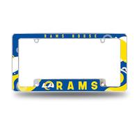 Rico Industries NFL Football Los Angeles RAMS Wave - Marco de matrícula Cromado de 12 x 6 Pulgadas para automóvil/camión/SUV
