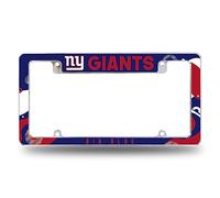 Rico Industries NFL Football New York Giants Wave - Marco de matrícula Cromado de 12 x 6 Pulgadas para automóvil/camión/SUV