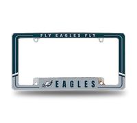 Rico Industries NFL Football Philadelphia Eagles Dos Tonos 12" x 6" Chrome All Over Automotive License Frame para Coche/camión/SUV