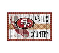 Rico Industries NFL Football San Francisco 49ers This is 49Ers Country - Letrero de madera para decoración del hogar (28 x 48 cm)
