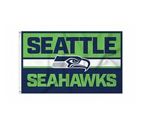Rico Industries NFL Football Seattle Seahawks - Bandera audaz de 3 x 5 pies, de una Sola Cara, para Interiores o Exteriores, decoración del hogar