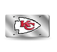 Rico Industries NFL Kansas City Chiefs Laser Inlaid Metal License Plate Tag 6 x 12-