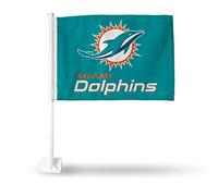Rico Industries NFL Miami Dolphins - Bandera para coche, color del equipo, 40,6 x 49,5 cm