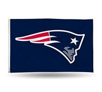 Rico Industries NFL New England Patriots - Bandera de una sola cara de 3 pies por 5 pies con ojales