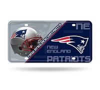 Rico Industries NFL New England Patriots Unisex New England Patriots License Plate Metalnew England Patriots License Plate Metal, Team Color, One Size