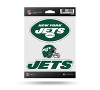 Rico Industries NFL New York Jets Die Cut Triple Spirit Sticker Sheet One Size 3-Piece