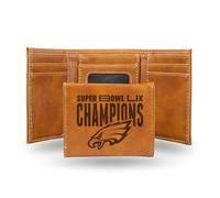 Rico Industries NFL Philadelphia Eagles 2025 Super Bowl Champions - Tríptico grabado con láser