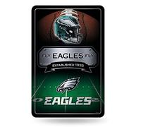 Rico Industries NFL Philadelphia Eagles - Letrero de metal grande de 11 x 17 pulgadas, letrero de metal grande para decoración del hogar