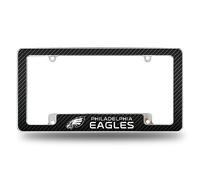 Rico Industries NFL Philadelphia Eagles - Marco de matrícula de Fibra de Carbono Cromado de 12 x 6 Pulgadas para automóvil/camión/SUV
