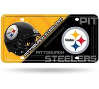 Rico Industries NFL Pittsburgh Steelers Unisex Pittsburgh Steelers License Plate Metalpittsburgh Steelers License Plate Metal, Team Color, One Size