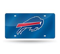 Rico Industries NFL - Placa de matrícula con Corte láser, LZC3501, Blanco, 12 Inchesx6 Inches