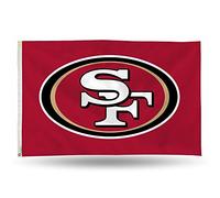 Rico Industries NFL San Francisco 49ers Bandera de una sola cara de 3 pies por 5 pies con ojales