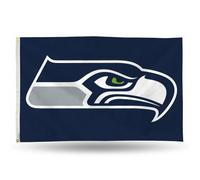 Rico Industries NFL Seattle Seahawks - Bandera de una sola cara con ojales de 3 pies por 5 pies