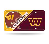 Rico Industries NFL Washington Commanders - Etiqueta de Metal Dividida para Auto, 8.5 x 11 Pulgadas, Ideal para Camiones/Coches/SUV