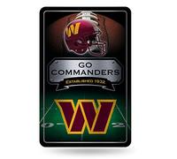 Rico Industries NFL Washington Commanders - Letrero de metal grande para decoración del hogar de 28 x 43 cm