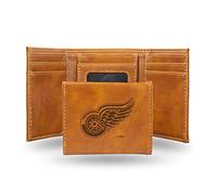 Rico Industries NHL - Cartera Plegable con Grabado láser, Color marrón, LETRI7801BR, marrón, 5.75