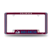 Rico Industries NHL Colorado Avalanche Classic 12" x 6" Chrome All Over Automotive License Plate Frame for Car/Truck/SUV