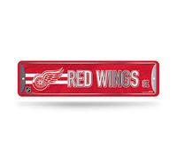 Rico Industries NHL Detroit Red Wings - Cartel de metal (4 x 15 pulgadas), ideal para decoración de la cueva del hogar, dormitorio, hombre