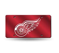 Rico Industries NHL Detroit Red Wings Laser Inlaid Metal License Plate Tag, 6 x 12-