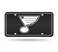 Rico Industries NHL St. Louis Blues Carbon Fiber Metal Auto Tag 8.5" x 11" - Great for Truck/Car/SUV